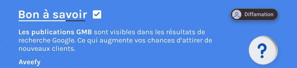 Les publications GMB sont visibles dans les résultats de recherche Google