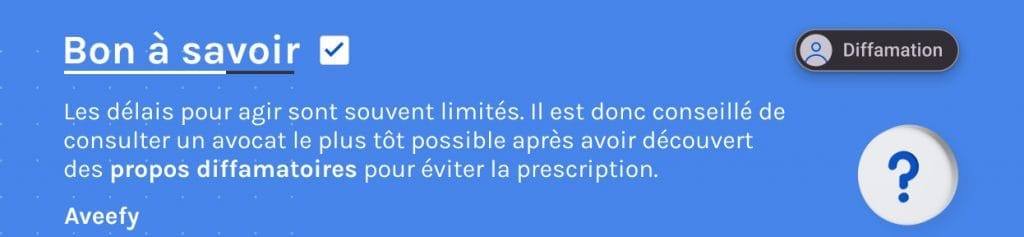 découvert des propos diffamatoires